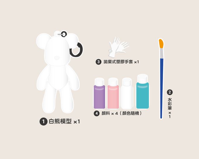 KG - 手作創意流體熊-13cm-一入