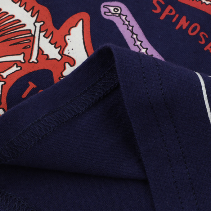 love, charlotte - 夜光恐龍百科全棉短袖上衣