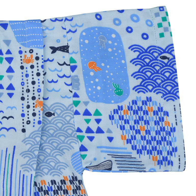 akachan honpo - 兩件式甚平-海-淺藍色