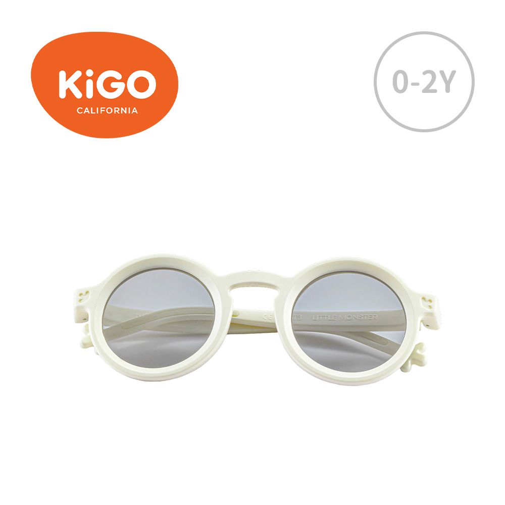 Little Monster+ 抗UV高彈力偏光兒童太陽眼鏡-雲朵白-0-2Y