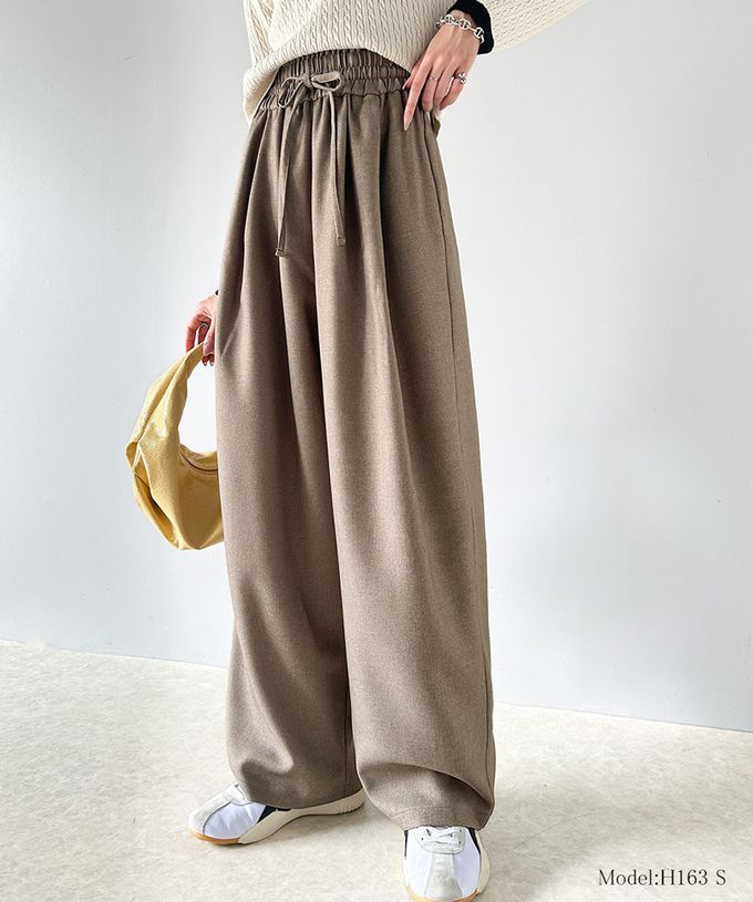 日本 Classical Elf - 成熟率性寬版鬆緊長褲-黑