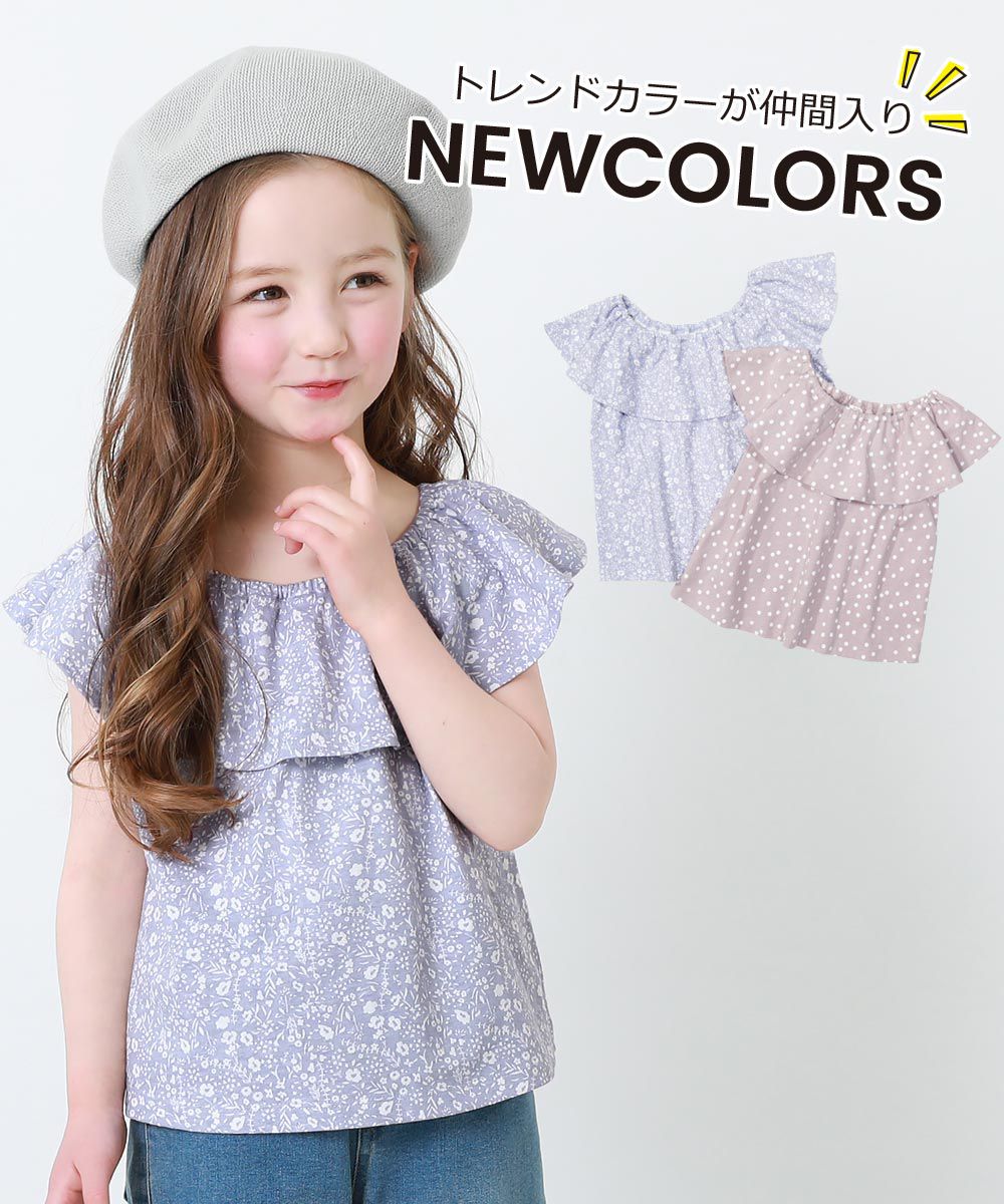 日本 devirock - 荷葉衣領無袖T/親子裝-樹葉-深杏