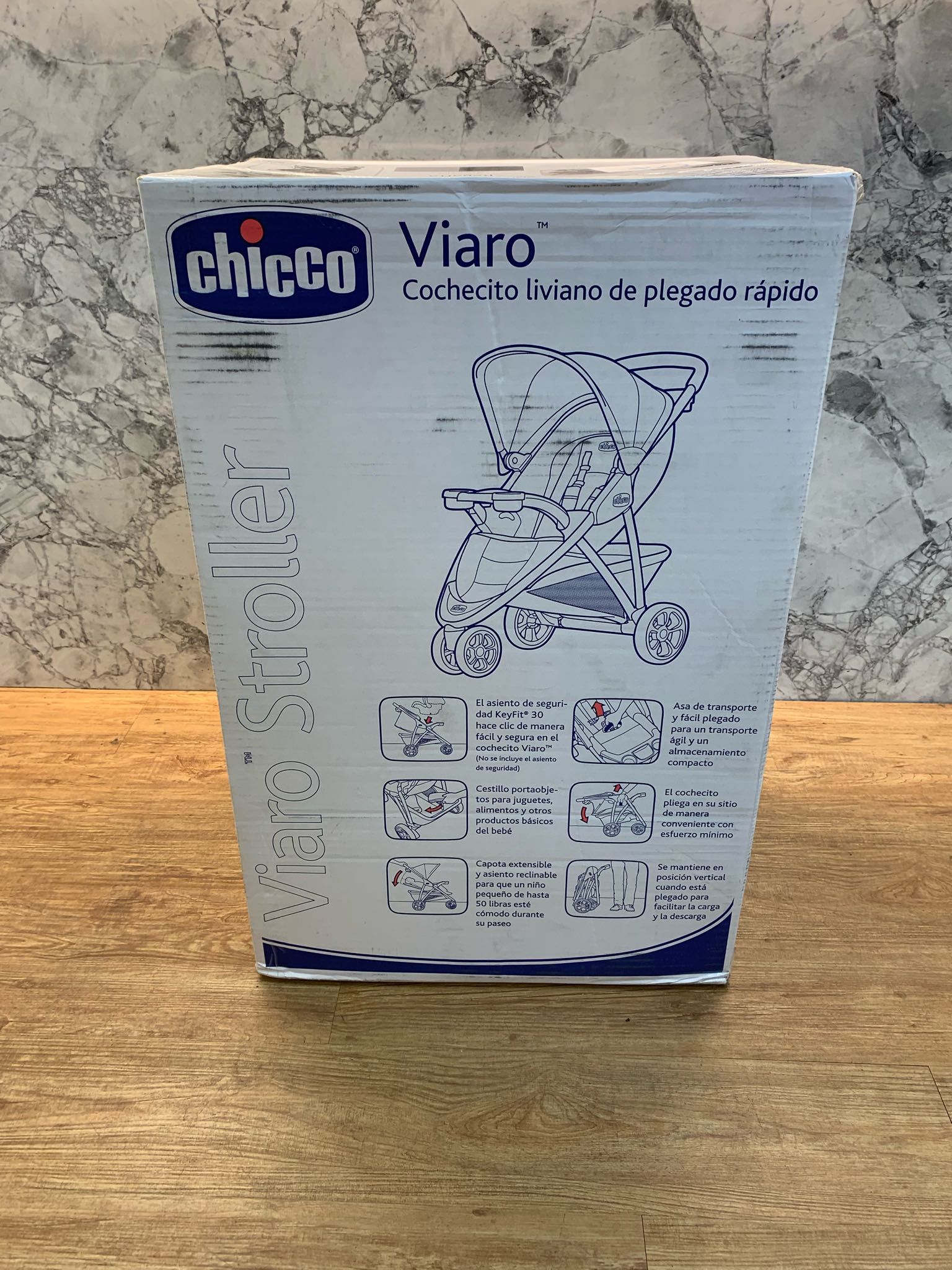 Chico-Viaro運動版三輪推車（星際藍）
