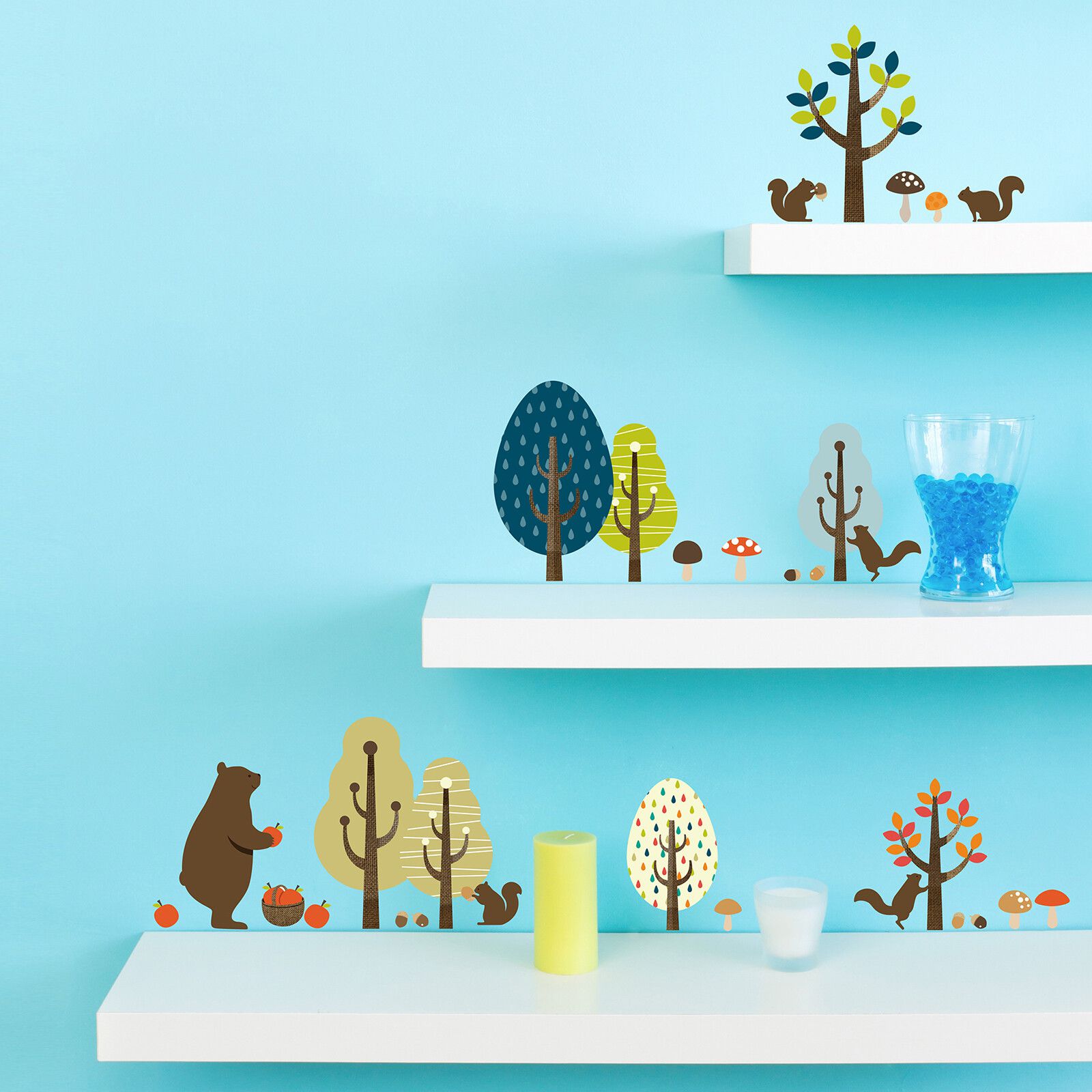 日本 TOKYO STICKER - 日本製 質感無邊框壁貼 [基本款]-森林豐收祭 (A4)