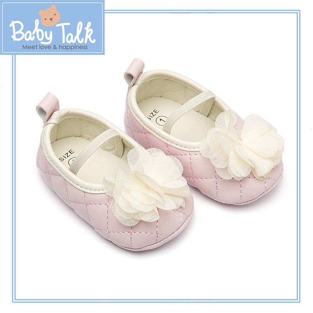 BABY TALK - 學步鞋-小香風/鬆緊帶-粉紅色