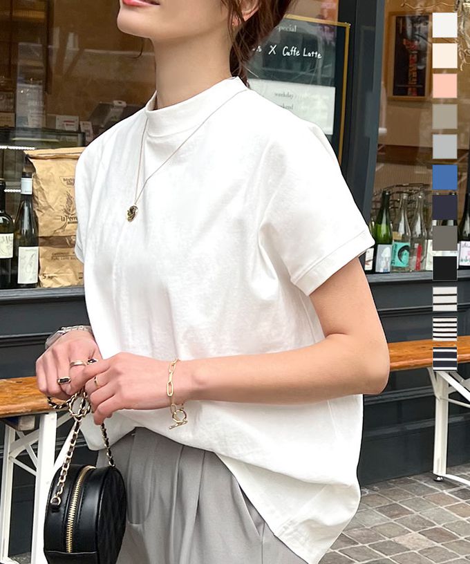 日本 Kobe Lettuce - 100%棉 修身法式袖上衣-(可選領)-白