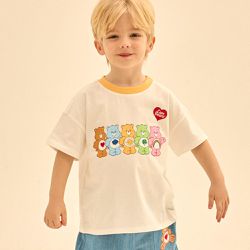 韓國 Care Bears - 聯名款熊熊大集合短袖上衣-白
