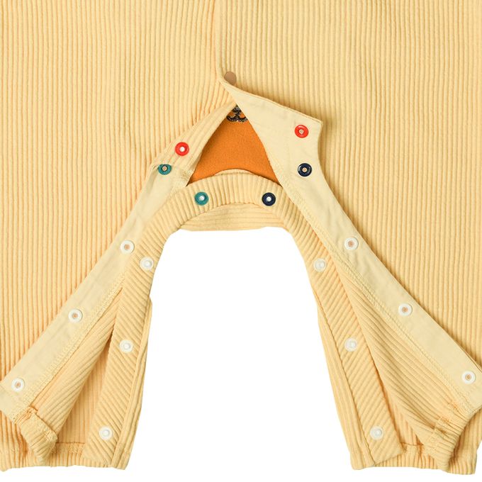 akachan honpo - 長袖兔裝-動物造型屁屁-黃色