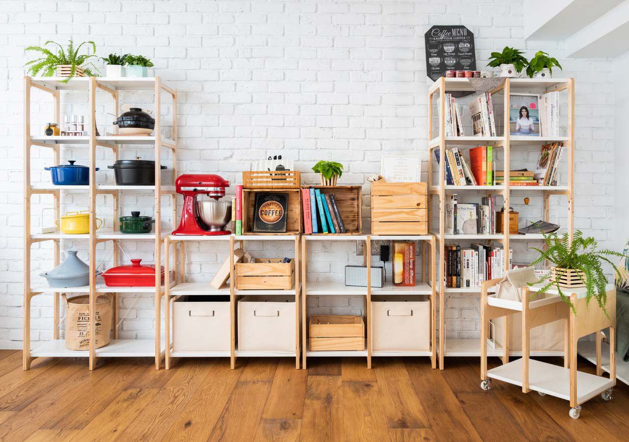 走走家具 - 置物架加購配件-專屬收納布籃-米色 (特多龍布) (32.5 / 28 / 27.5 (cm))