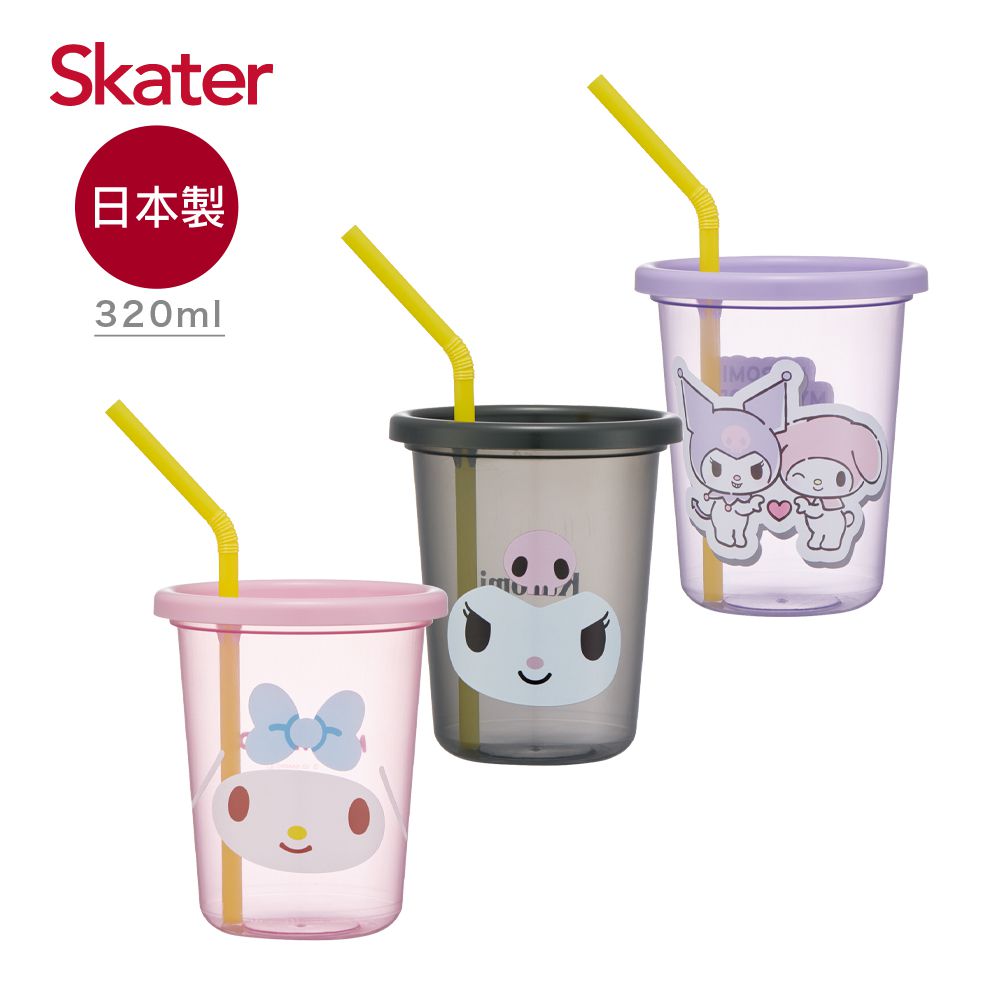 日本 SKATER - 日本製3入水杯(320ml)-美樂蒂與酷洛米