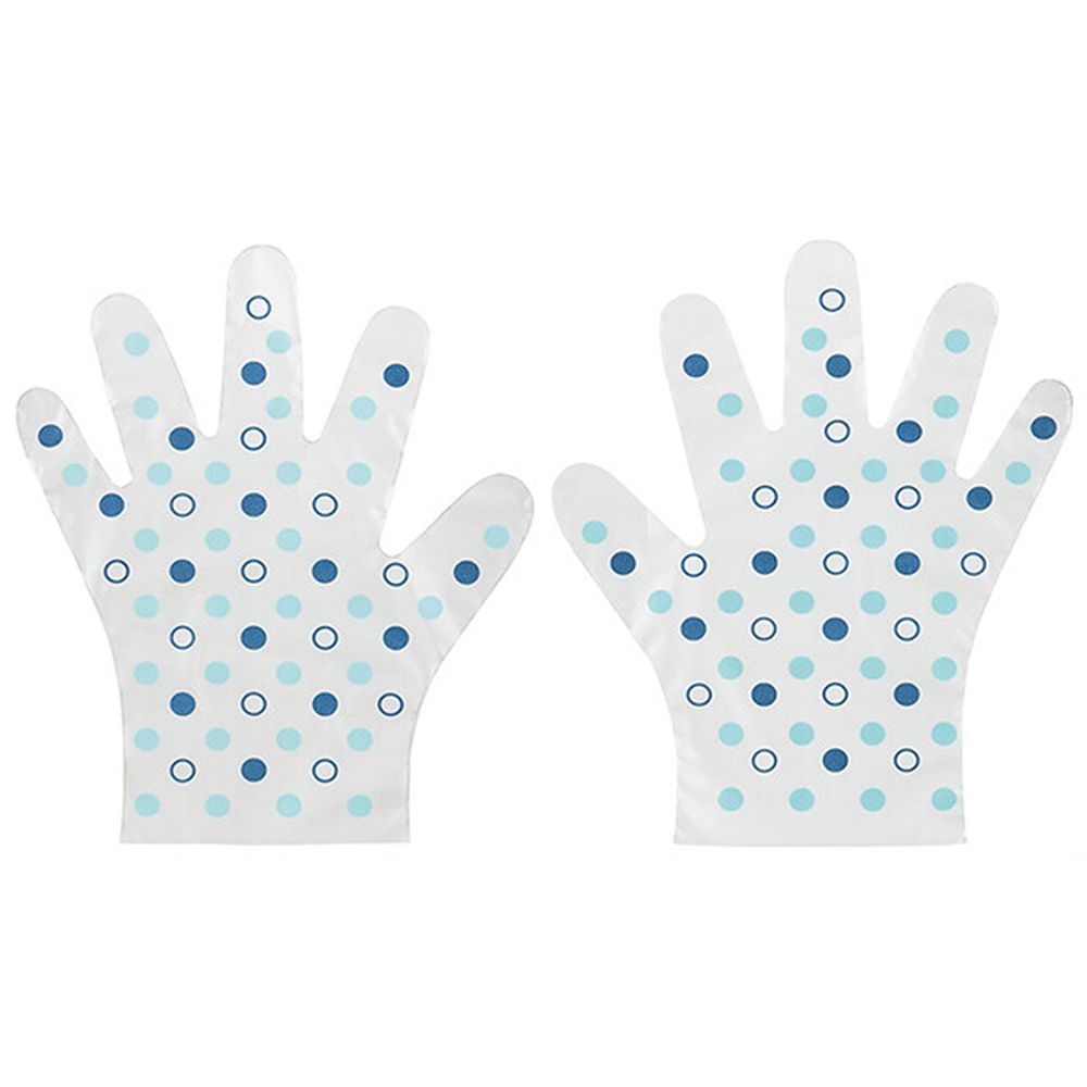 日本 SKATER 代購 - 兒童手套10雙組-滿版點點-藍