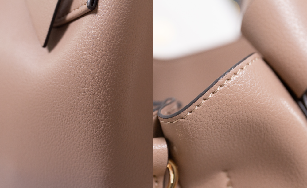 日本 COOCO - 仿皮緞帶造型托特包-海軍藍 (W22*H20*D12cm)