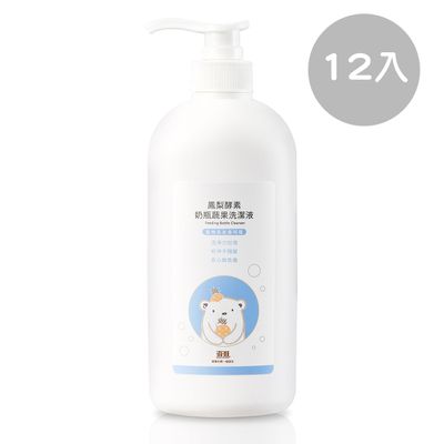 奇哥 - 鳳梨酵素奶瓶蔬果洗潔液600ml 12入
