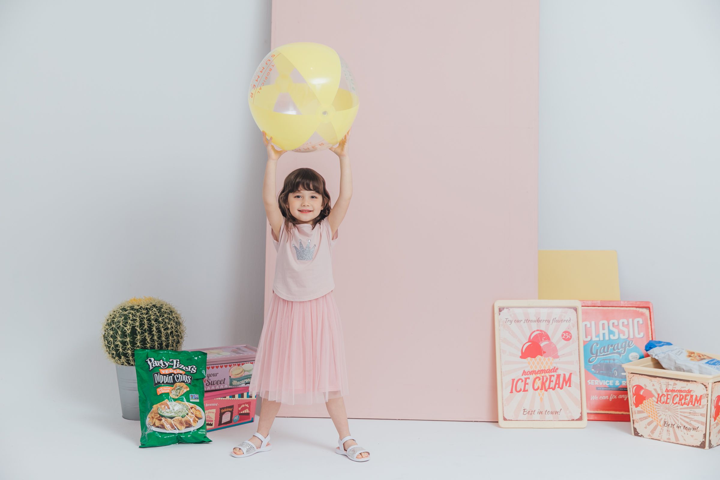 Peachy - 北鼻款*獨家訂製綿柔連身紗裙-細肩帶連身款-蜜桃粉