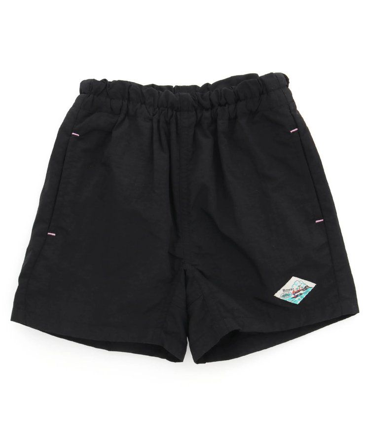 日本 BREEZE - 水陸二用百搭logo裝飾短褲-寶石綠