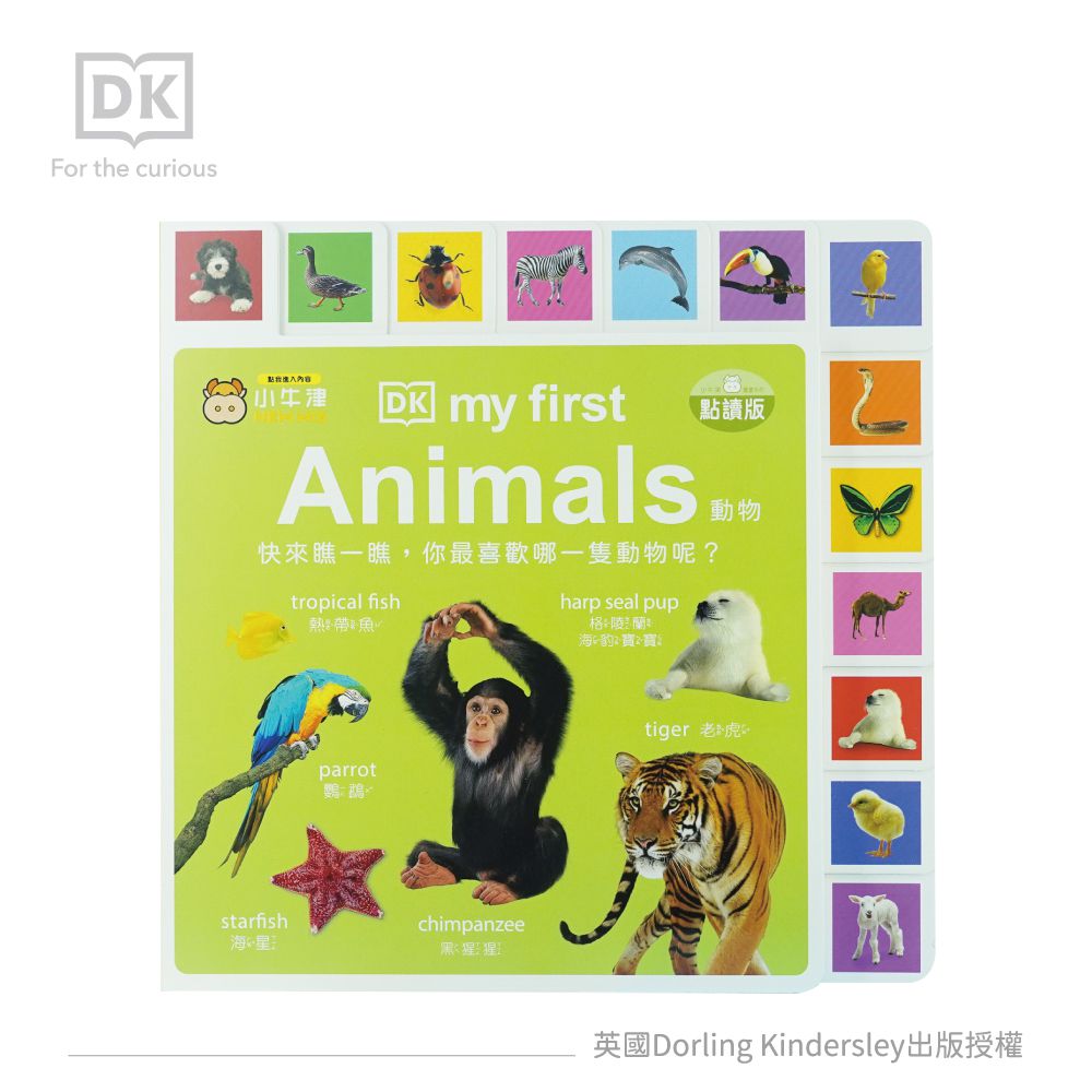 英國DK授權-my first Animais 動物 / 親子互動認知書-單冊厚紙書