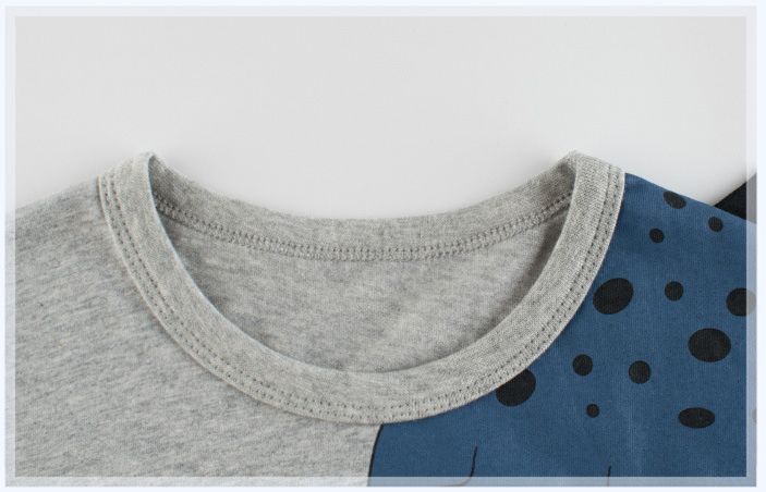 短袖棉T-立體大恐龍-灰色