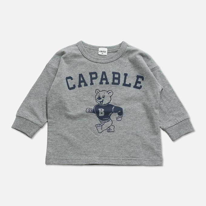 日本 Chil2 - 俏皮印花純棉薄長袖上衣-望遠鏡-奶油杏