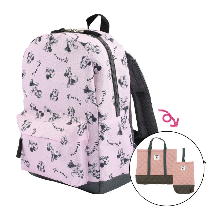 akachan honpo - 背包3件組-迪士尼-粉紅色