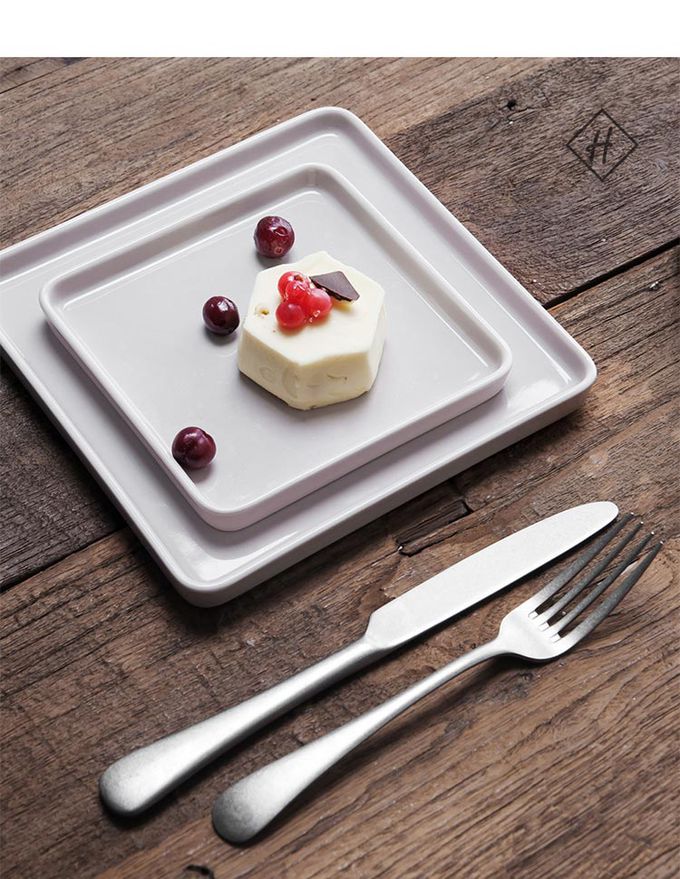 韓國 SSUEIM - LEED系列莫蘭迪陶瓷方形淺盤14cm (灰色)