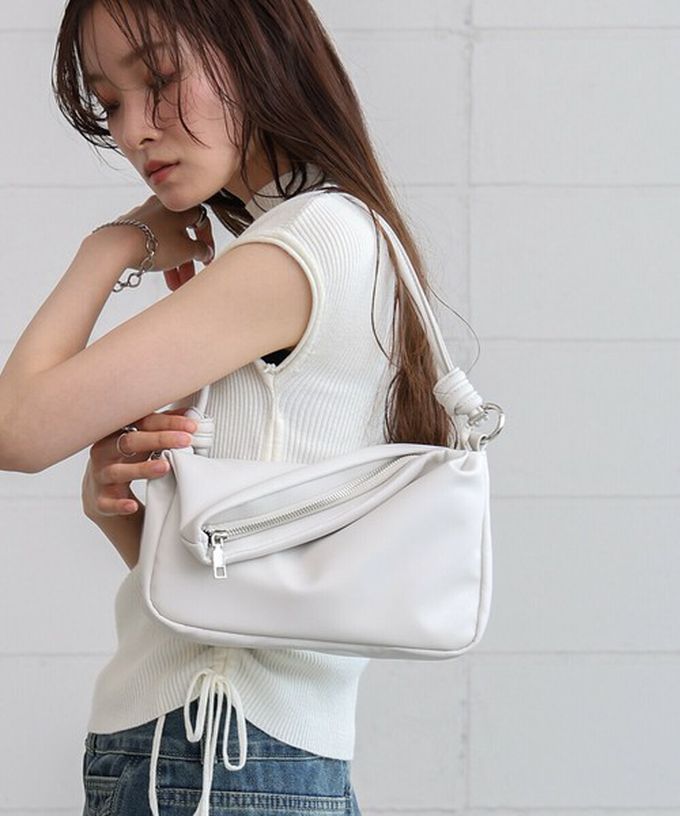 日本 Bab - 2way軟質拉鍊造型手提/側背包-櫻花粉