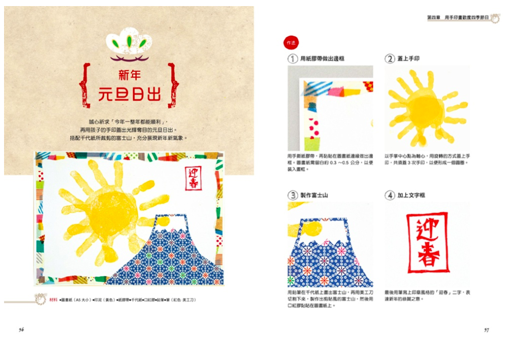 紀錄成長瞬間的親子手印畫