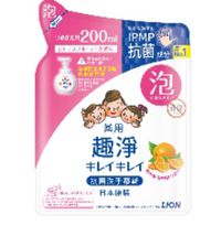 日本 LION 獅王 - 趣淨洗手慕斯(補充包200ML)-清爽柑橘