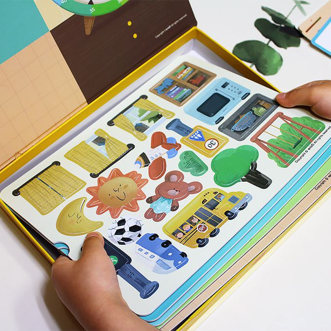 韓國 Ariati - 磁性拼圖書-滴答時鐘