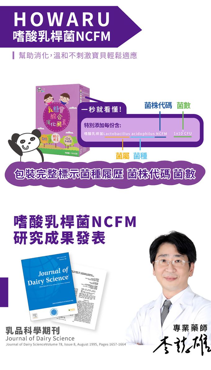鑫耀生技Panda - 消化吸收-乳糖寶綜合消化酵素+比菲益生菌-120g+150g