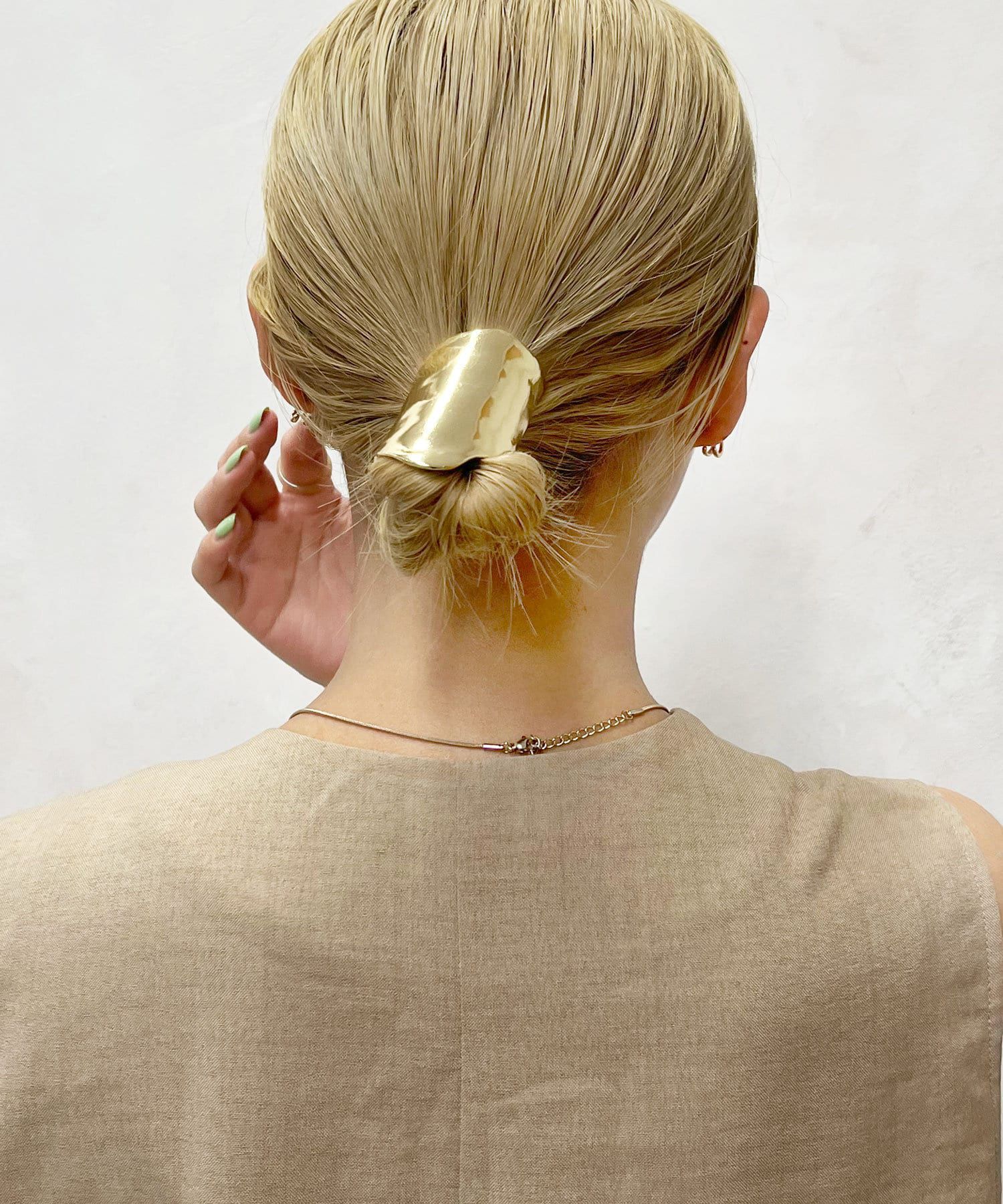 日本 Lattice - 優雅法式長型金屬髮圈-金