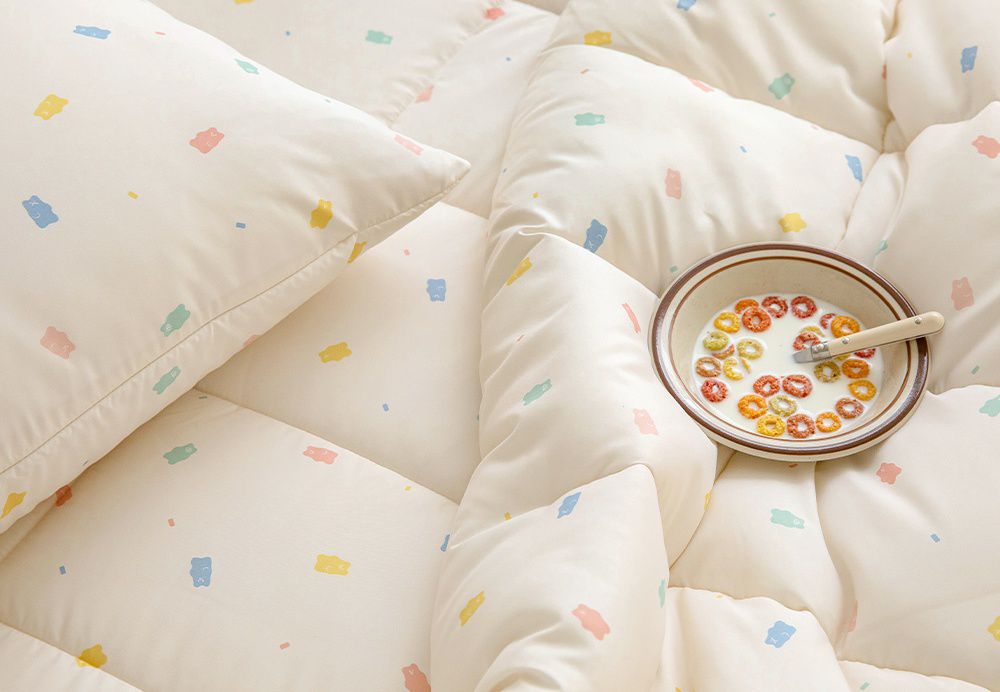 韓國 Maatila - 可水洗超細纖維桃皮感棉被-軟糖熊熊