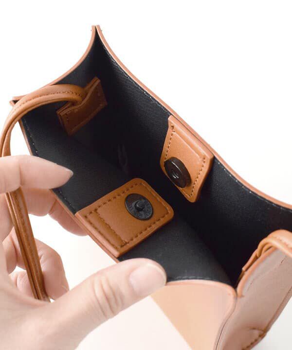 日本 Anello - 皮革斜挎手機包-NV海軍藍 (18cm×13cm×3cm)