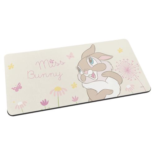 迪士尼 Disney兔子系列【花朵邦妮】軟式珪藻土吸水地墊 加長加大地墊 浴室地墊 腳踏墊 吸水墊80X38X0.5cm