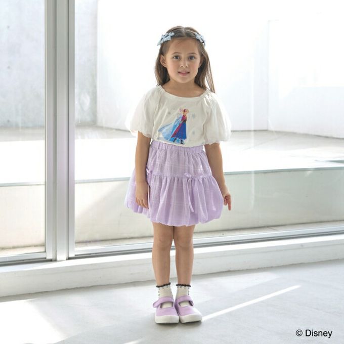 日本 Lycee mine - 閃耀冰雪公主薄紗泡泡袖上衣-海軍藍