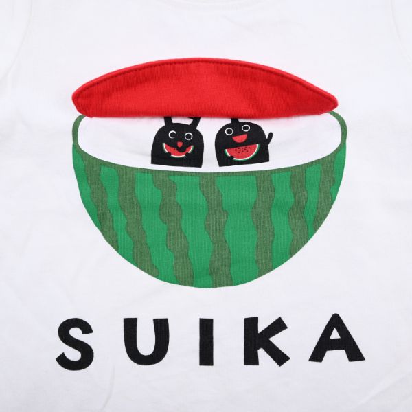 日本 Baby Room - 立體翻翻樂短袖上衣-西瓜-紫