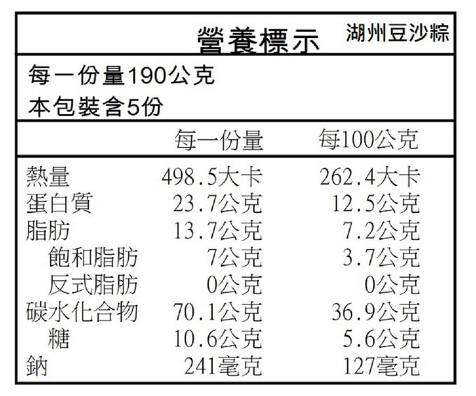 九如商號 - 九如湖州兩件組-湖州肉粽5入(190g/入)+湖州豆沙粽5入(190g/入)(端午預購)