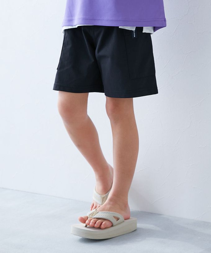 日本 devirock - 防污抗UV 舒適機能短褲-大口袋寬版-黑