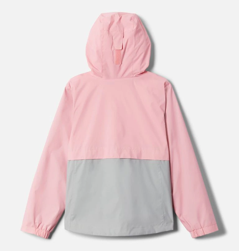 Columbia - 兒童內刷毛防風防水外套-Pink Orchid, Columbia Grey 粉色