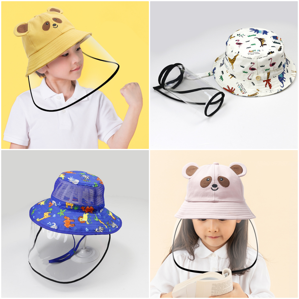 防飛沫遮陽帽 2-10Y，防疫遮陽兩用