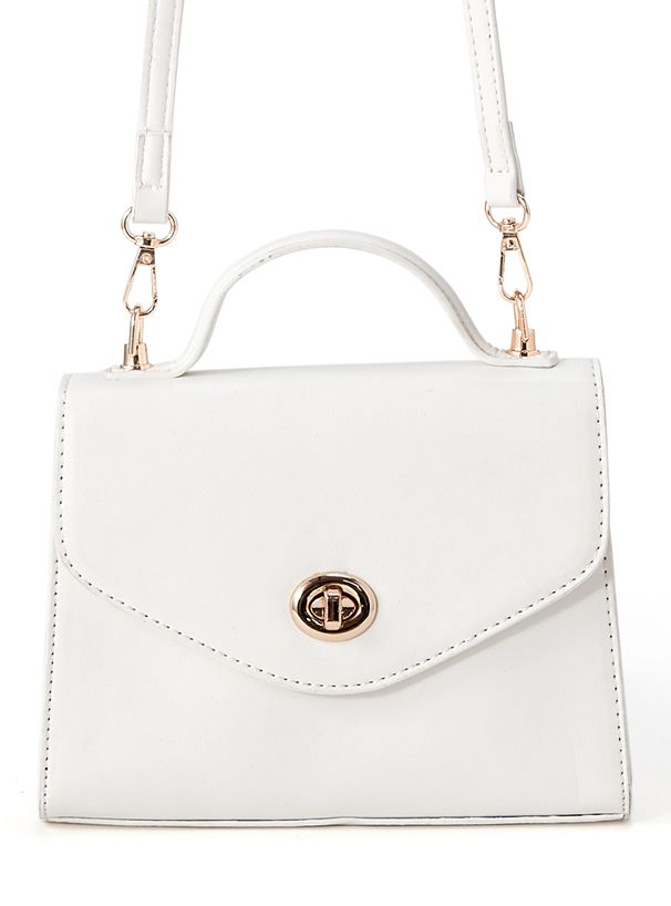 日本 GRL - 2WAY梯形金旋釦手提包/側背包-薰衣草