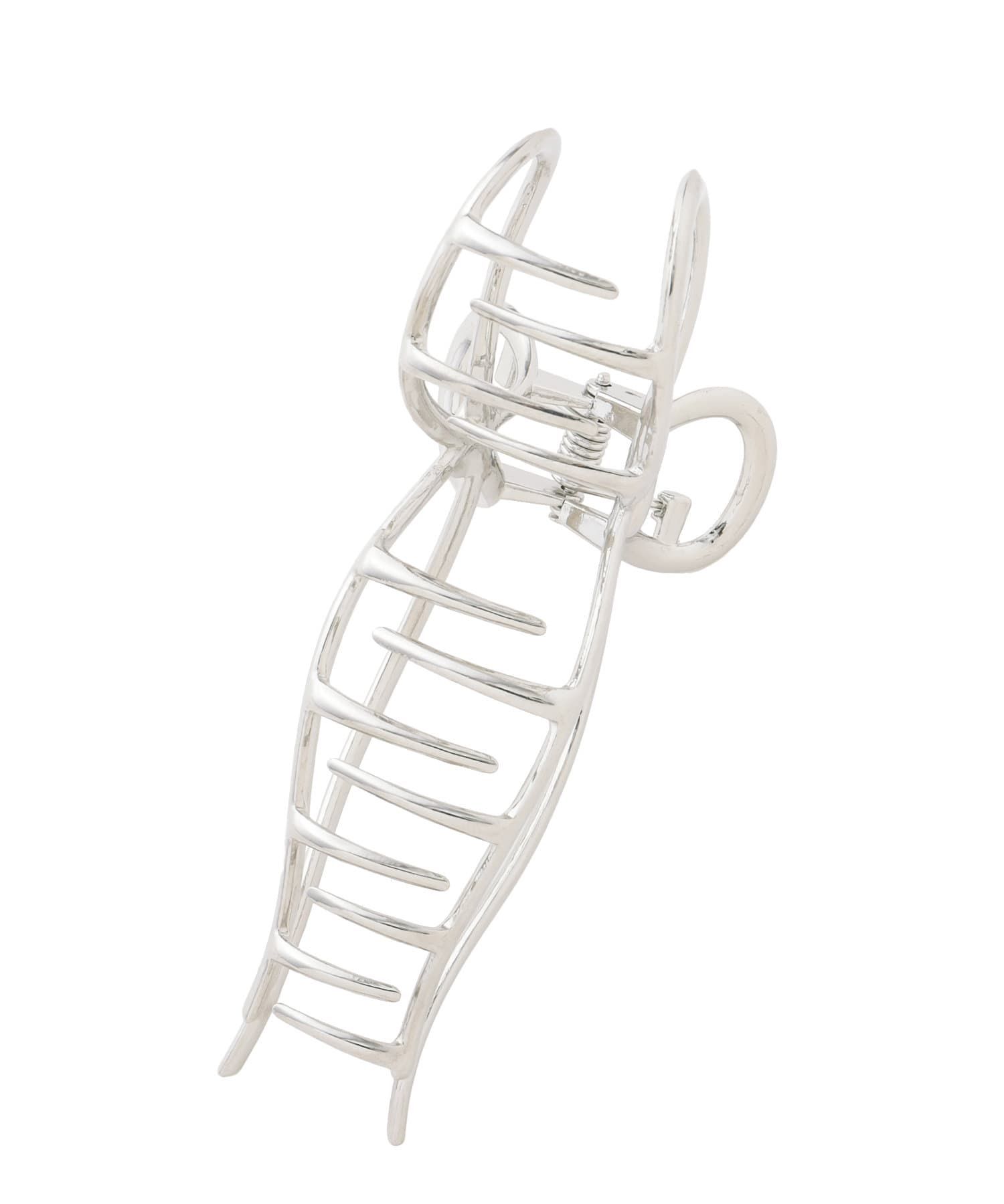 日本 Lattice - 蝴蝶扭結金屬抓夾/鯊魚夾-銀