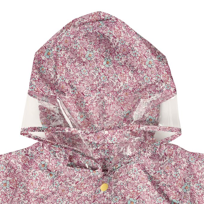 akachan honpo - 雨衣-小花-紫色