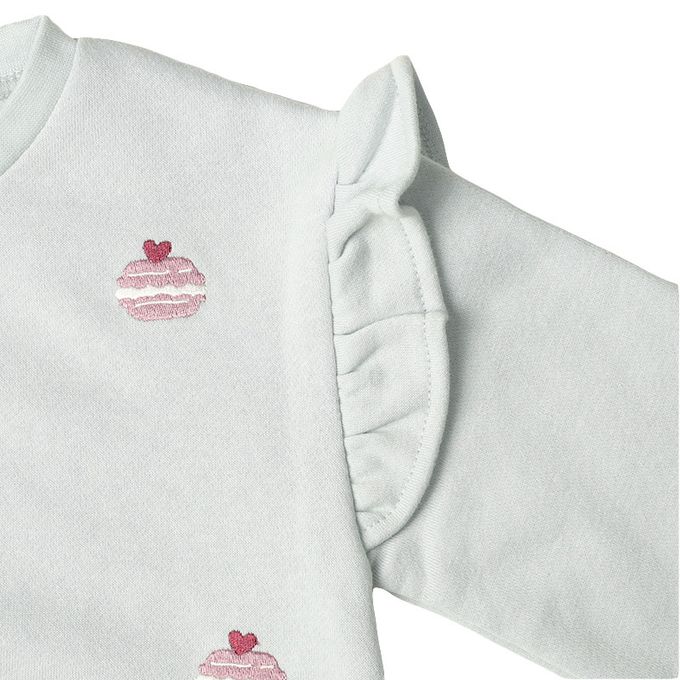 akachan honpo - 長袖休閒上衣-滿版圖案-淺綠色