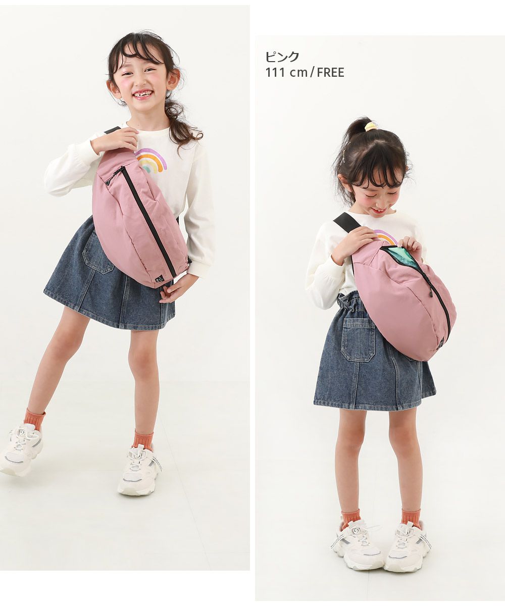 日本 devirock - 飽和色大容量側揹腰包(親子通用)-焦糖 (約17x43x11cm)