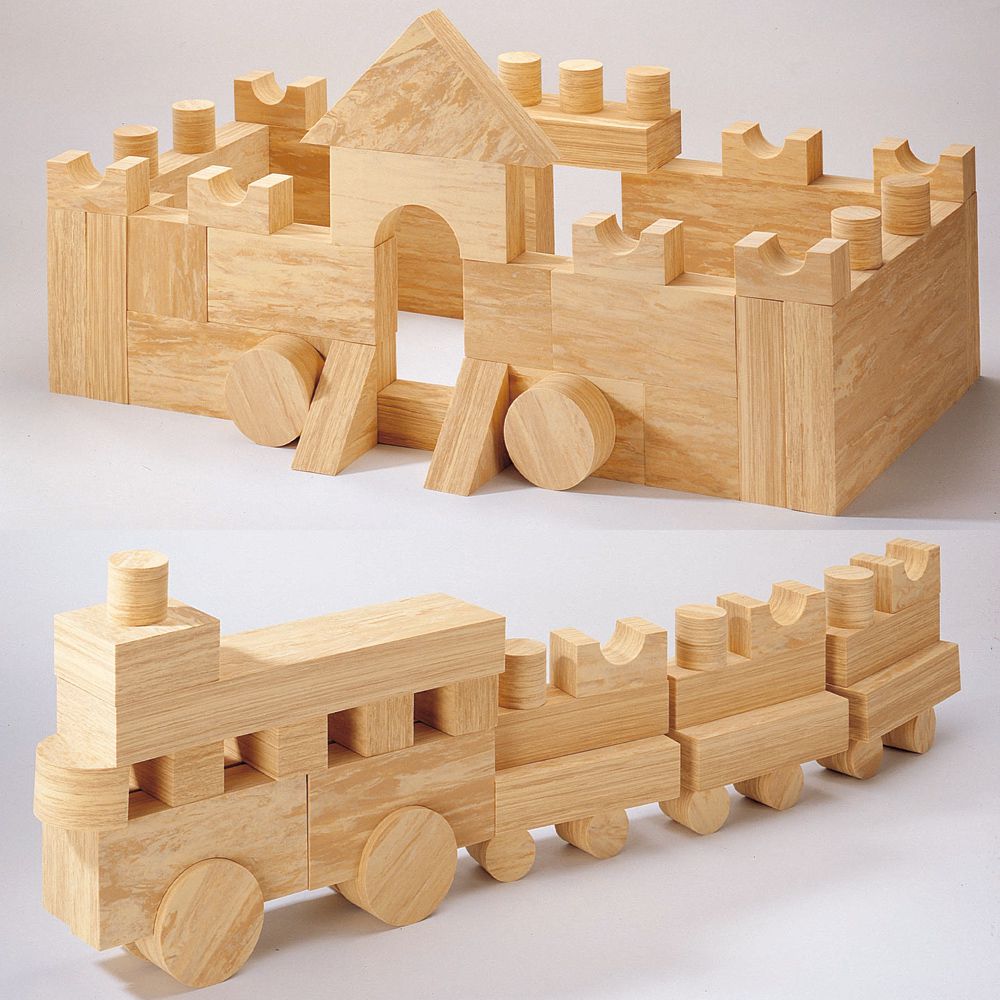 Weplay - 軟質木紋積木-152件-厚4cm