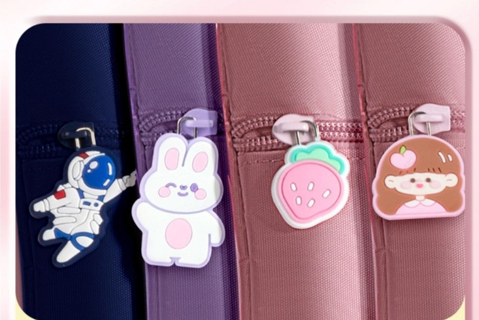 咔巴熊A4補習袋/帆布袋-桃桃草莓派-粉色 (35x27cm)