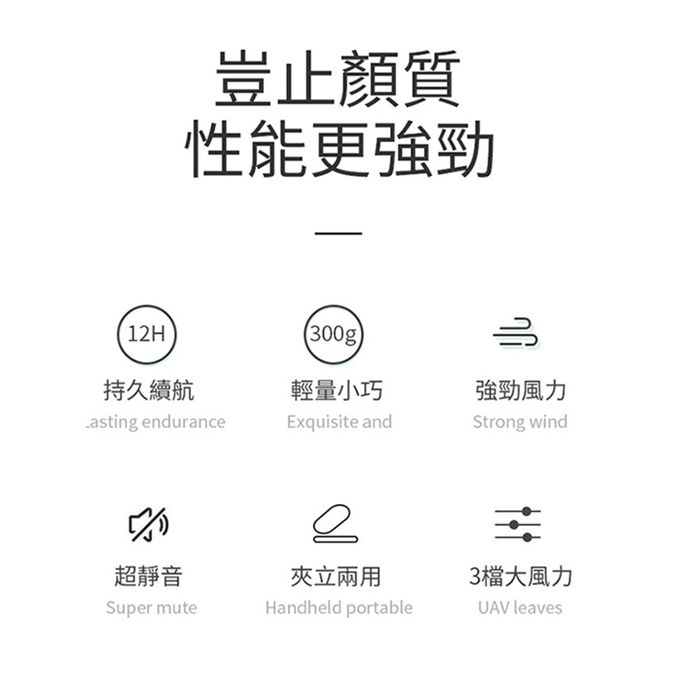 Timo - 貓咪小夜燈 USB多功能立式/夾式兩用風扇 (嬰兒車可用)-白色