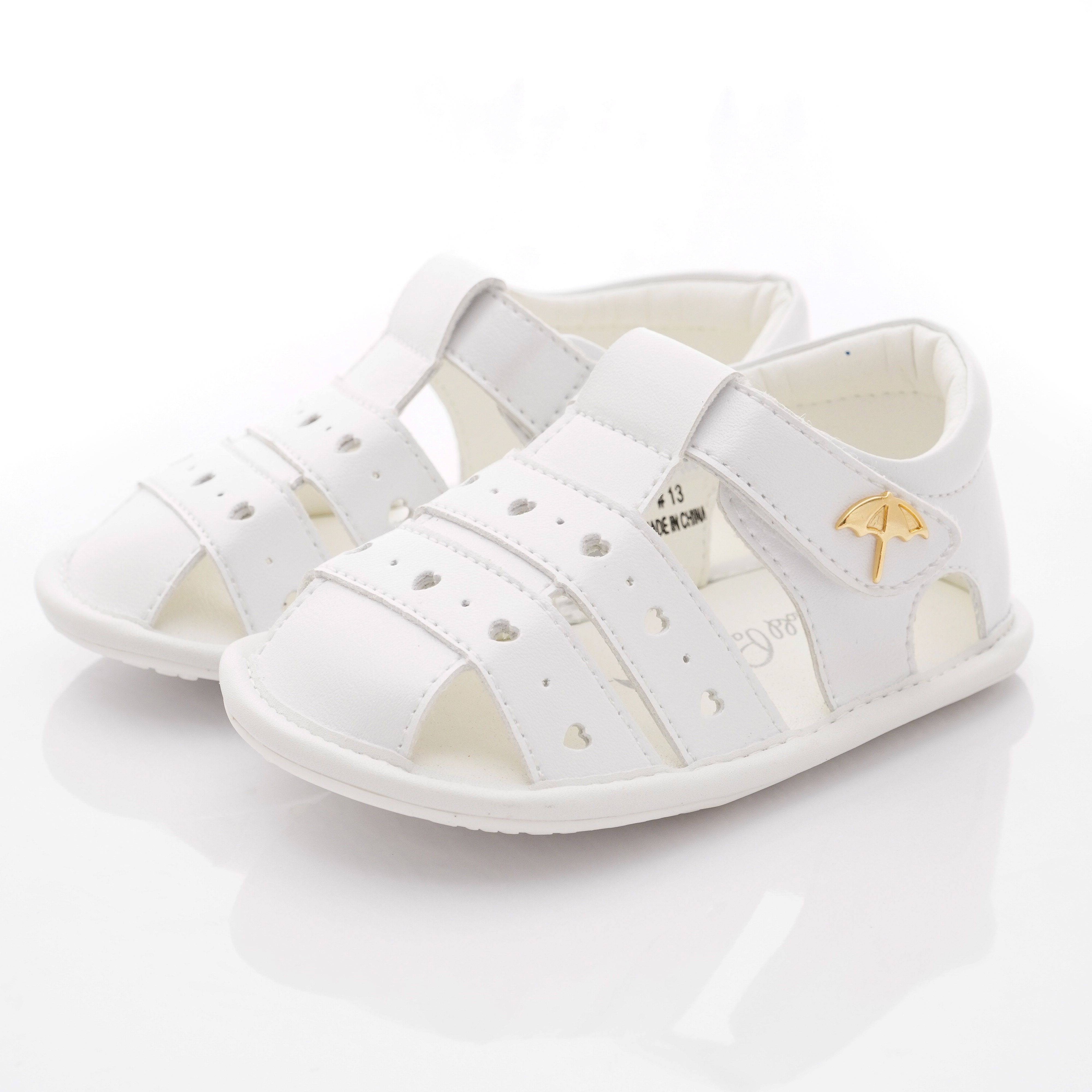 Arnold Palmer 雨傘牌 - 護趾軟軟學步涼鞋款(寶寶段)-白