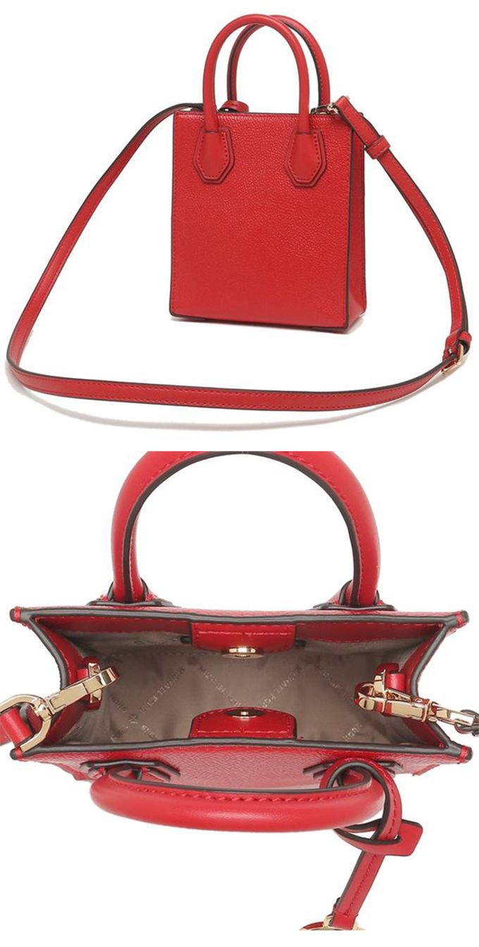 MICHAEL KORS - 皮革迷你手提斜背兩用包-紅