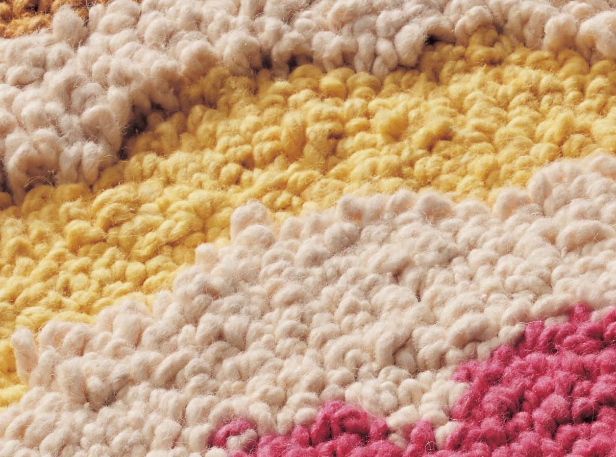 日本千趣會 - 質感純棉腳踏墊(玄關/房門)附贈止滑墊*2-橢圓圖騰-黃